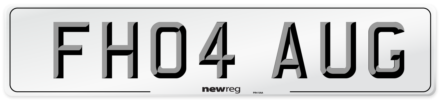 FH04 AUG Number Plate from New Reg